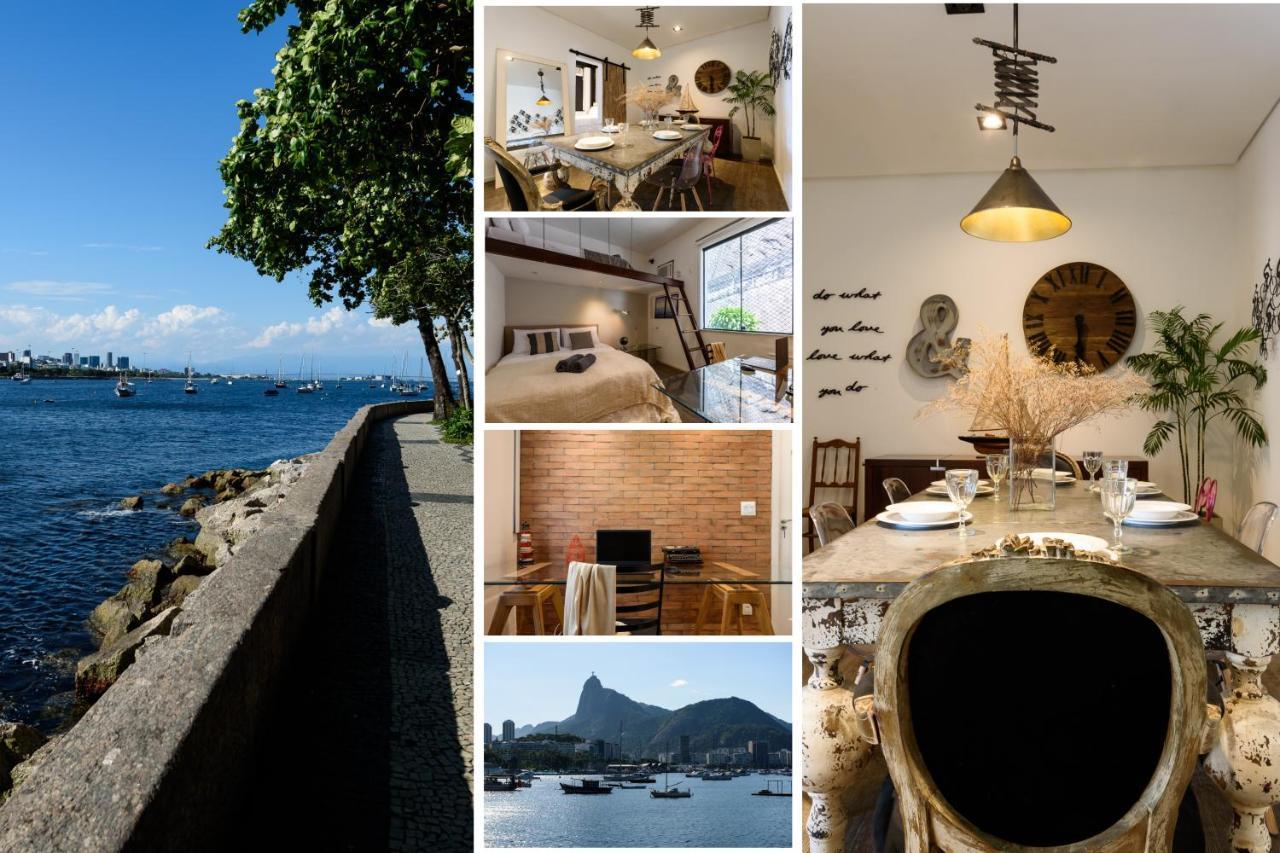 2 Quartos Na Urca Com Vista Para Baia De Guanabara A 700M Pao De Acucar Com Cozinha Completa E Wi-Fi - Bares, Restaurantes E Comercio Local A Poucos Metros Rio de Janeiro Kültér fotó