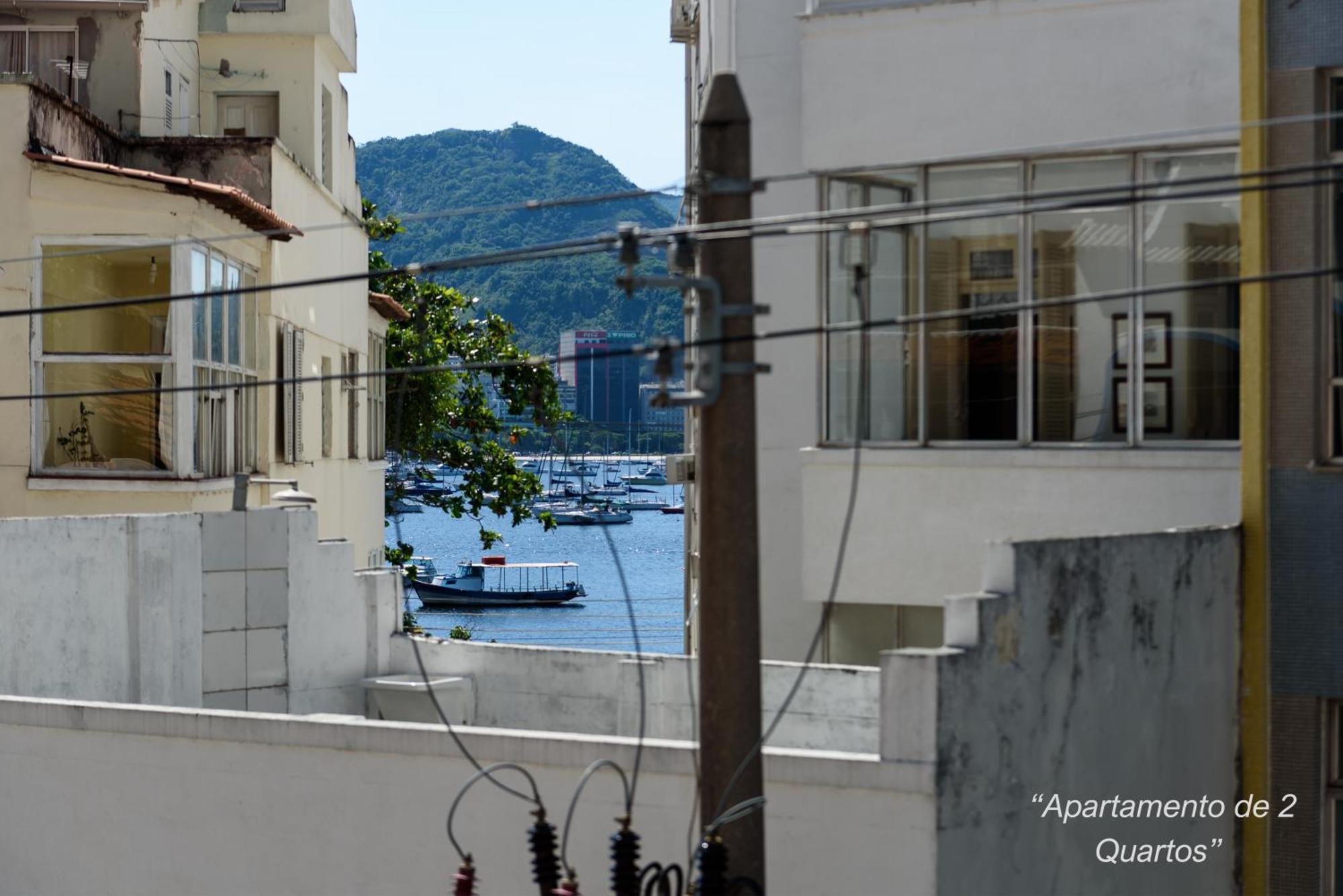 2 Quartos Na Urca Com Vista Para Baia De Guanabara A 700M Pao De Acucar Com Cozinha Completa E Wi-Fi - Bares, Restaurantes E Comercio Local A Poucos Metros Rio de Janeiro Kültér fotó